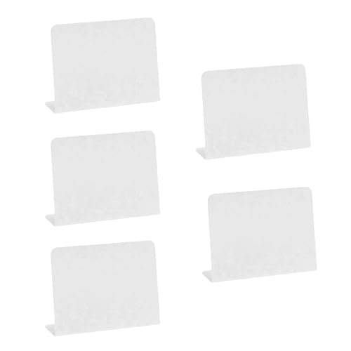 5 Stück Mini Kreidetafeln zum Beschriften, 100 mmx75 mm L-förmige Preisschilder Aufsteller Buffet Schilder Tischplatte für Buffet Hochzeit Party (Weiß) von SEIWEI