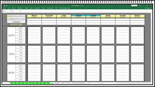 Digitaler PC Excel Terminplaner Terminkalender Terminbuch für Ärzte Friseure, Kosmetikstudio Pilates Yoga Fitnessstudio Nagelstudio Sonnenstudio Friseursalon KFZ Werkstatt (2.Version gratis dazu) von Mcties
