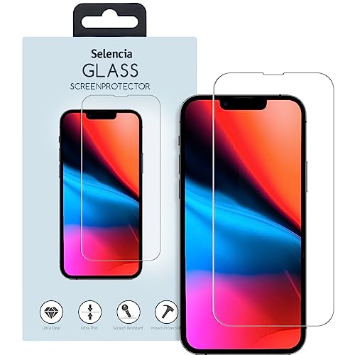 SELENCIA kompatibel mit iPhone 13 Pro Max Screenprotector Schutzfolie aus gehärtetem 9H Glas Displayschutz folie [Ultradrünn, Kristallklar & Kratzfest] von SELENCIA
