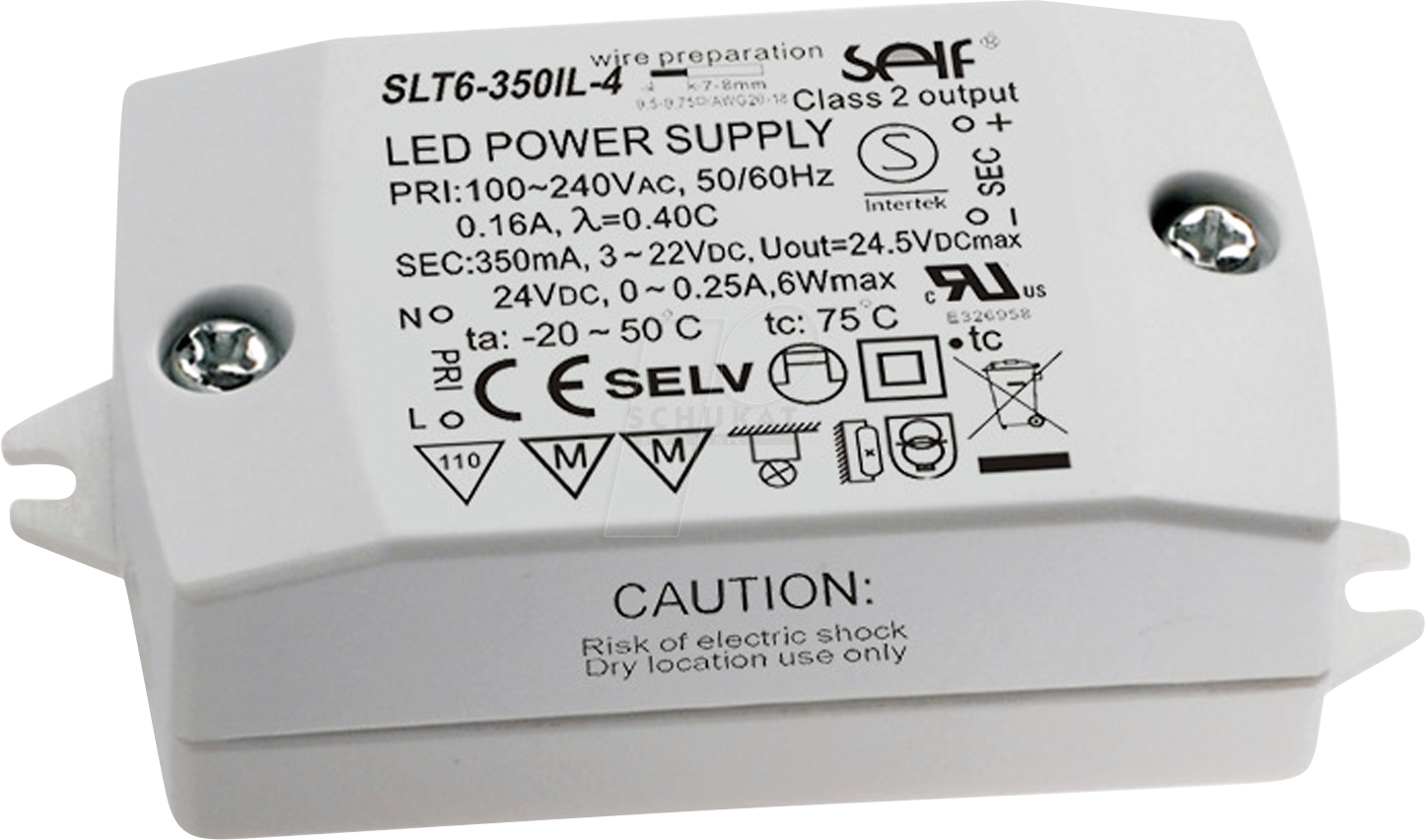 SLT6-500IL-4 - LED-Trafo, 6 W, 3 - 12 V, 0,5 A von SELF