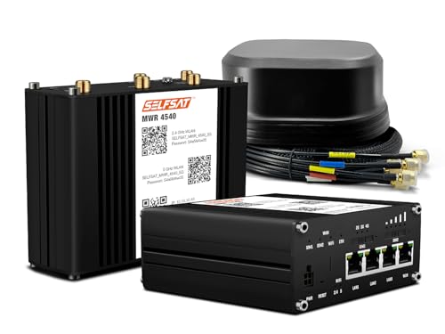 SELFSAT MWR 4540 4G Cat 6 WLAN Router bis 300 Mbps inkl. SATCO 5G Antenne schwarz SELFSAT MWR 4540 4G Cat 6 WLAN Router bis 300 Mbps inkl. SATCO 5G Antenne schwarz von SELFSAT