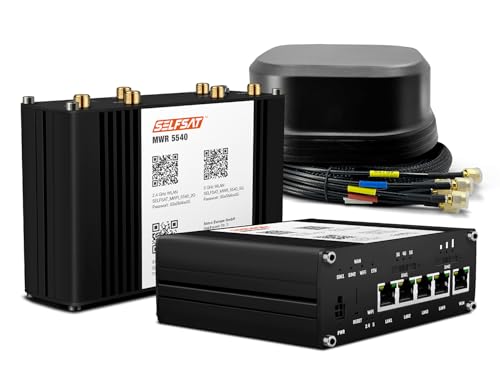 SELFSAT MWR 5540 5G Cat 12 WLAN Router bis 2,6 Gbps inkl. SATCO 5G Antenne schwarz SELFSAT MWR 5540 5G Cat 12 WLAN Router bis 2,6 Gbps inkl. SATCO 5G Antenne schwarz von SELFSAT