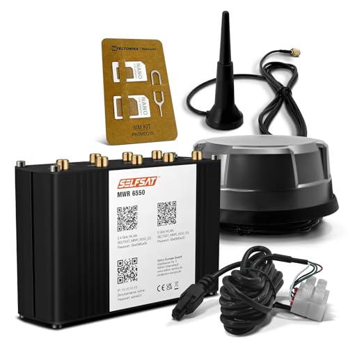 SELFSAT MWR 6550 5G Cat 20 WiFi 6 WLAN Router bis 3,4 Gbps inkl. Panorama Antenne schwarz SELFSAT MWR 6550 5G Cat 20 WiFi 6 WLAN Router bis 3,4 Gbps inkl. Panorama Antenne schwarz von SELFSAT