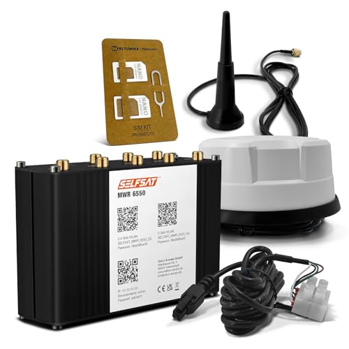 SELFSAT MWR 6550 5G Cat 20 WiFi 6 WLAN Router bis 3,4 Gbps inkl. Panorama Antenne weiß SELFSAT MWR 6550 5G Cat 20 WiFi 6 WLAN Router bis 3,4 Gbps inkl. Panorama Antenne weiß von SELFSAT