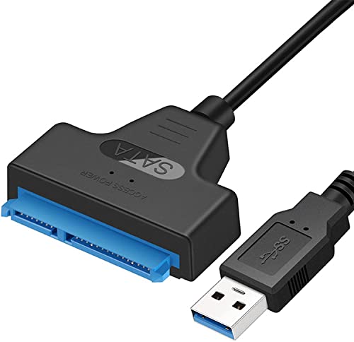 SATA-zu-USB-Kabel, USB-zu-SATA-III-Festplattenadapter, Kompatibel für 2,5"-HDD und SSD, Unterstützt Windows XP/Vista/7/8/10 und Mac OS ECC (SATA III, 2,5") von SELIACR