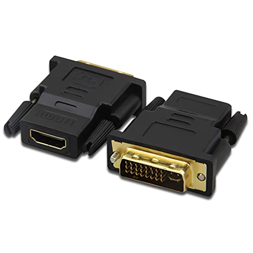 SELIACR DVI zu HDMI Adapter, 24+5 DVI Stecker zu HDMI Buchse 1080P Adapter für PS3/PS4, TV Box, Blu-ray, Projektor, 1080p Full HD HDTV, Projektor von SELIACR