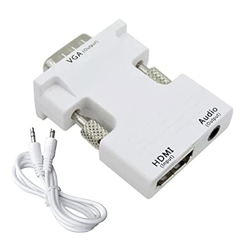 HDMI zu VGA Adapter mit 3.5 mm Audio Kabel, HDMI zu VGA 1080P 60Hz Konverter, HDMI Buchse zu VGA Stecker Adapter, Laptop (HDMI) zu TV Monitor Projektor (VGA) von SELIACR