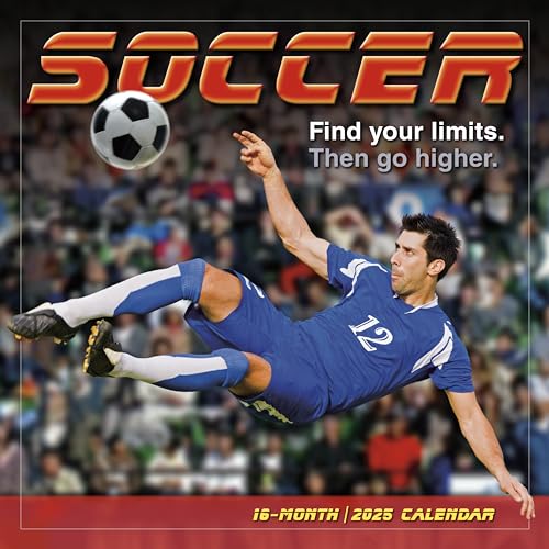 Fußball 2025 Wandkalender, 16 Monate Sportkalender, 30,5 x 30,5 cm von SELLERS PUBLISHING, INC.
