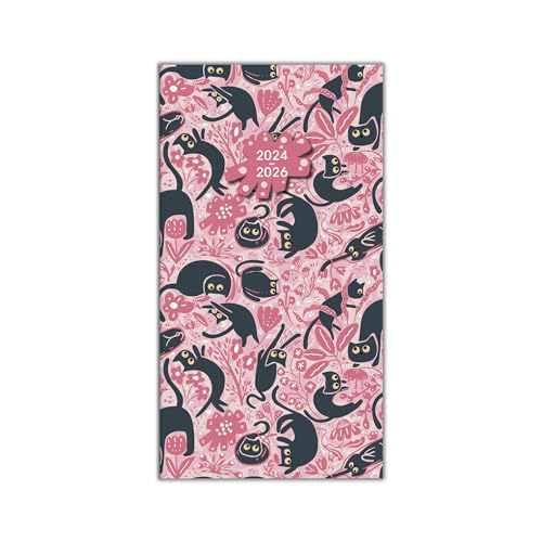 Taschenkalender 2025-2 Jahre plus Monatskalender (29 Monate) August 2024 - Dezember 2026, 16,5 x 8,9 cm - Crazy for Cats von SELLERS PUBLISHING, INC.