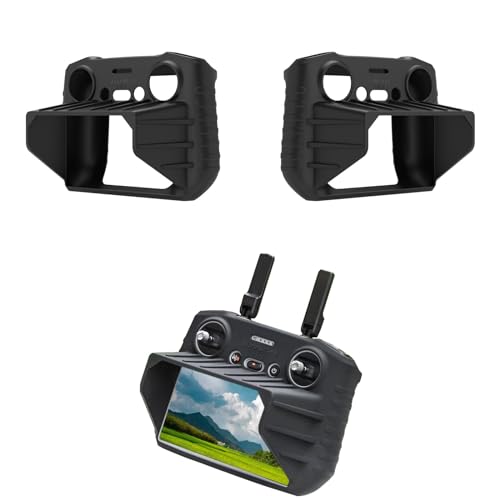 Mini 4 Pro/Air 3 Drone Controller Schutzhülle Silikon Hülle mit Sonnenhaube Sonnenschutz 2 in 1 Protector Silicone Case Sunhood Protective Combo für DJI AIR 3 RC 2 Fernbedienung Drohne Zubehör von SELPED