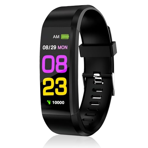 Fitness Tracker Smart Watch V2.0: IP67 Wasserdicht Aktivitätstracker mit Herzfrequenz/Schlafmonitor, 14 Sportmodi, Blutsauerstoff & Schrittzähler für Damen, Herren, Kinder (Schwarz) von SELURK