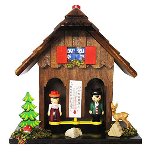SELVA Wetterhäuschen FREIBURG, Wetterstation, aus Holz, handgefertigt, mit Temperaturanzeige, Schwarzwald-Stil SELVA Wetterhäuschen FREIBURG, Wetterstation, aus Holz, handgefertigt, mit Temperaturanzeige, Schwarzwald-Stil von SELVA