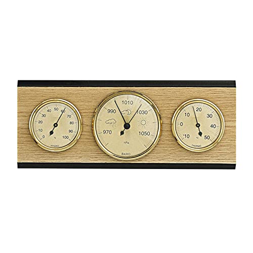 SELVA Wetterstation mit Hygrometer, Barometer und Thermometer, 110 x 270 mm, made in Germany, Farbe:Eiche hell SELVA Wetterstation mit Hygrometer, Barometer und Thermometer, 110 x 270 mm, made in Germany, Farbe:Eiche hell von SELVA