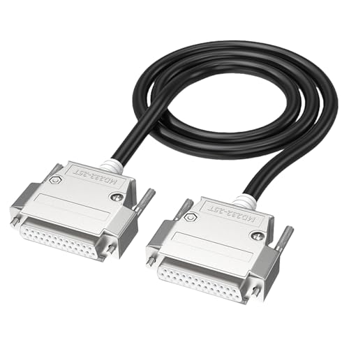 SELVFZ D Sub 25Pin RS232 DB25 Männliche Weibliche Schnittstellen Kabel 26AWG Flexible Und Doppelt Abgeschirmtes PVC Kabel Schwarz SELVFZ D Sub 25Pin RS232 DB25 Männliche Weibliche Schnittstellen Kabel 26AWG Flexible Und Doppelt Abgeschirmtes PVC Kabel Schwarz von SELVFZ