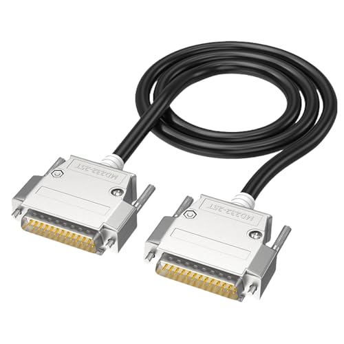 SELVFZ D Sub 25Pin RS232 DB25 Männliche Weibliche Schnittstellen Kabel 26AWG Flexible Und Doppelt Abgeschirmtes PVC Kabel Schwarz SELVFZ D Sub 25Pin RS232 DB25 Männliche Weibliche Schnittstellen Kabel 26AWG Flexible Und Doppelt Abgeschirmtes PVC Kabel Schwarz von SELVFZ