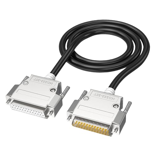 SELVFZ D Sub 25Pin RS232 DB25 Männliche Weibliche Schnittstellen Kabel 26AWG Flexible Und Doppelt Abgeschirmtes PVC Kabel Schwarz SELVFZ D Sub 25Pin RS232 DB25 Männliche Weibliche Schnittstellen Kabel 26AWG Flexible Und Doppelt Abgeschirmtes PVC Kabel Schwarz von SELVFZ