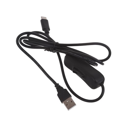 SELVFZ USB C Netzteilschalter Kabel 118 cm (46 Zoll) USB Typ C Schnellladungskabel Netzteil Mit EIN/Aus Schalter Für Desktop Lüfter von SELVFZ