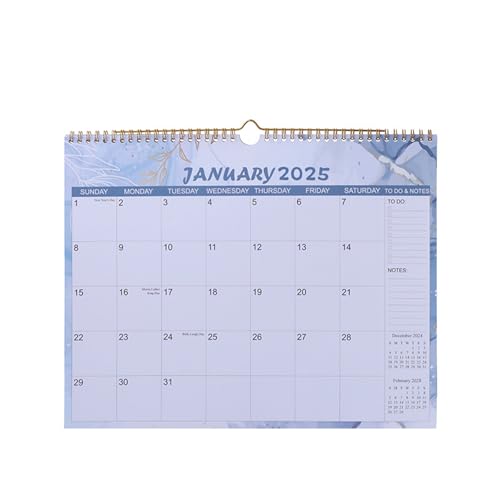 2025 Wandhangkalender Twin Coil Binding Monthly Calendar Planer 18 Monate Kalender Januar 2025 Bis Juni 2026 von SELiLe
