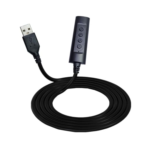 Externe 3,5 mm auf USB-Soundkarte mit Lautstärkeregler/Mikrofon/Lautsprecher auf Off-Taste, erkennt automatisch das Gewicht der Soundkarte von SELiLe
