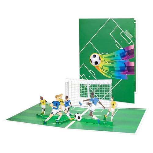 Fußball-Popup-Karte, Fußball-Geburtstagskarte, Vatertag, 3D-Popup-Sport-Grußkarte für Ehemann, Freund, Freund, Fußball, handgefertigte 3D-Popup-Karte von SELiLe