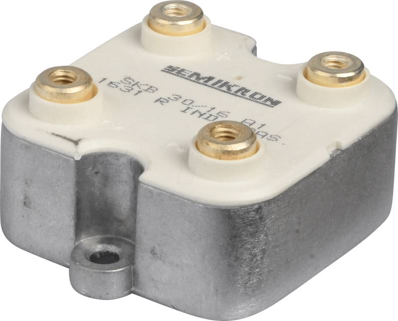 SKB 30/16A1 - Einphasen-Brückengleichrichter, 1600 Vrrm, 30 A, 55x45x24 mm von SEMIKRON