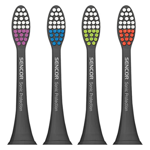 SENCOR SOX 002 Zahnbürstenkopf Sonic Protection SOX, 4 Stück in einer kompakten Verpackung, Schwarz SENCOR SOX 002 Zahnbürstenkopf Sonic Protection SOX, 4 Stück in einer kompakten Verpackung, Schwarz von SENCOR