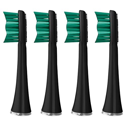 SENCOR SOX 004BK Ersatzköpfe, Mit Zahnbürsten SENCOR SOC 1x, SOC 2x und SOC 3x kompatibel, 4 Stück in 1 Verpackung, Schwarz von SENCOR