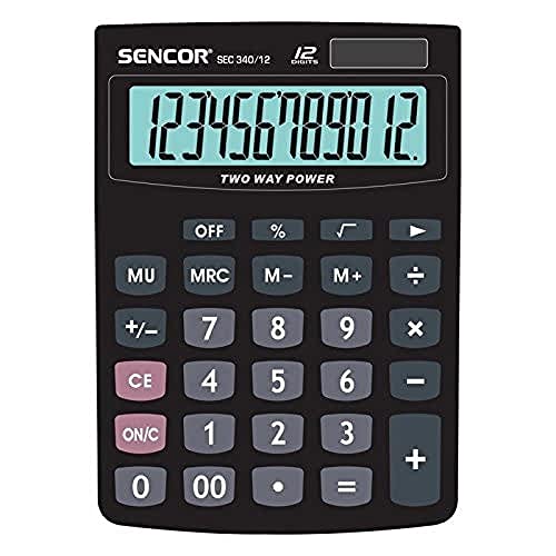 SENCOR Sec 340/12 Tischrechner, 12-stellige Anzeige von SENCOR