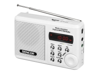 Sencor SRD 215 W, Analog, FM, 88 - 108 MHz, 2 W, 3,5 mm, Weiß von SENCOR