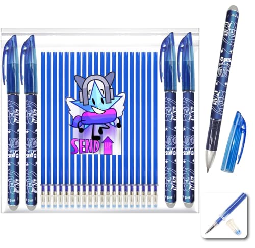 SEND UP Radierbarer Gelschreiber 4 blau 20 Nachfüllungen blau Spitze 0,5 SEND UP Radierbarer Gelschreiber 4 blau 20 Nachfüllungen blau Spitze 0,5 von SEND UP