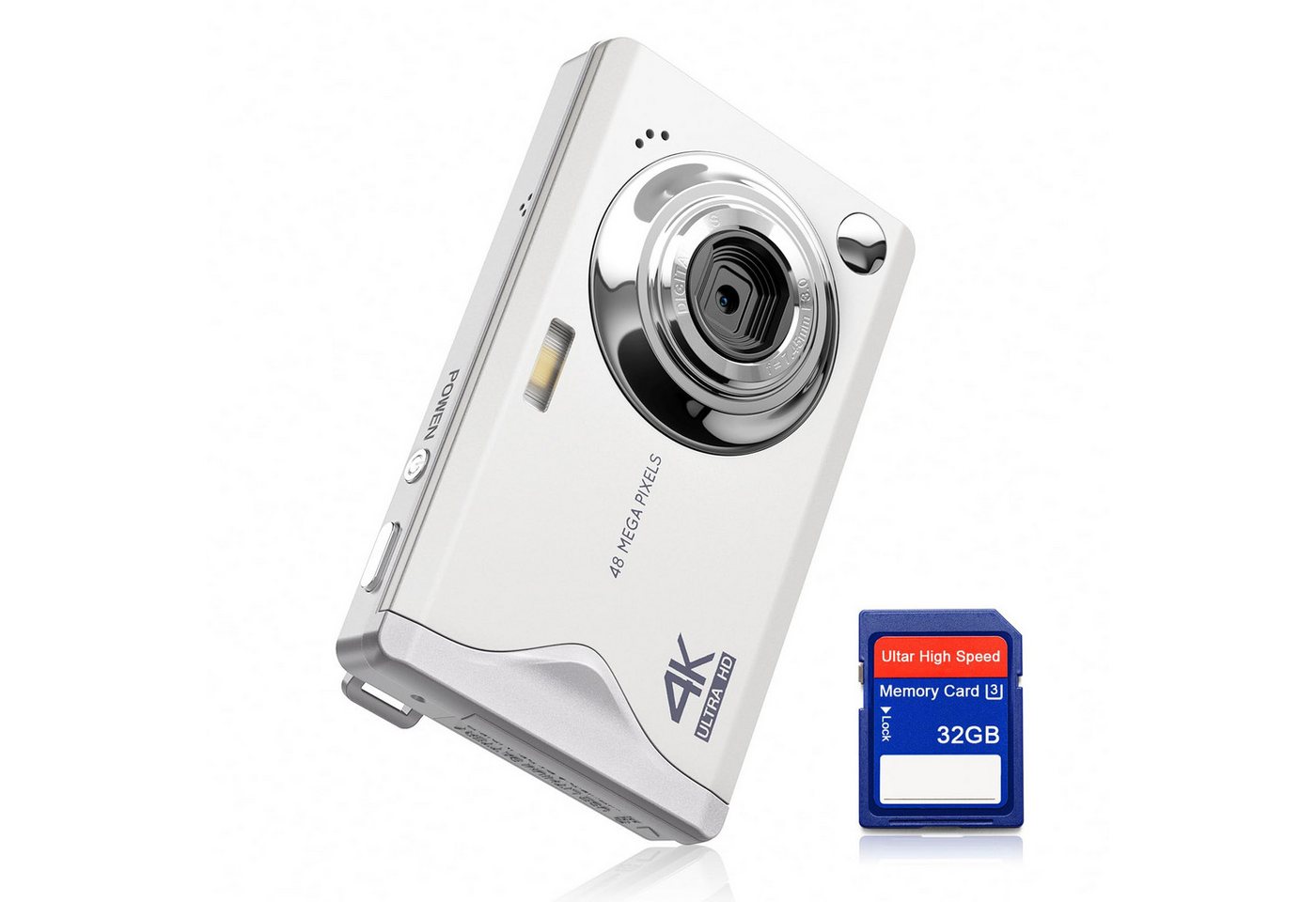 HT Digitalkamera 48MP 1080P FHD Fotokamera mit 3,0 Zoll Bildschirm Kompaktkamera (inkl. 16X Digitalzoom Tragbar Kompaktkamera, für Teenager Erwachsene Anfänger) von HT