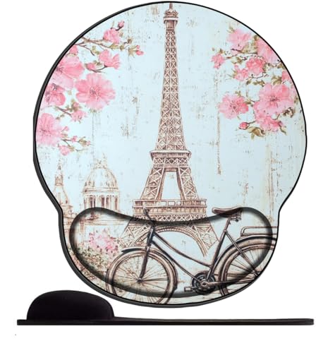 Mauspad mit Gelkissen Ergonomisches Eiffelturm und Fahrrad Mousepad mit Handauflage Gel Mauspads mit Handgelenkauflage für Computer Laptop Offfice Heim Mauspad mit Gelkissen Ergonomisches Eiffelturm und Fahrrad Mousepad mit Handauflage Gel Mauspads mit Handgelenkauflage für Computer Laptop Offfice Heim von SENDJJ