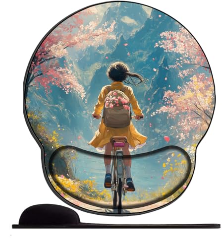 SENDJJ Ergonomisches Mauspad mit Handgelenkauflage Mädchen auf einem Fahrrad Rückansicht Mauspad mit Handauflage Gaming Mauspad Anti- Sehnenscheidenprobleme für Computer und Laptop SENDJJ Ergonomisches Mauspad mit Handgelenkauflage Mädchen auf einem Fahrrad Rückansicht Mauspad mit Handauflage Gaming Mauspad Anti- Sehnenscheidenprobleme für Computer und Laptop von SENDJJ