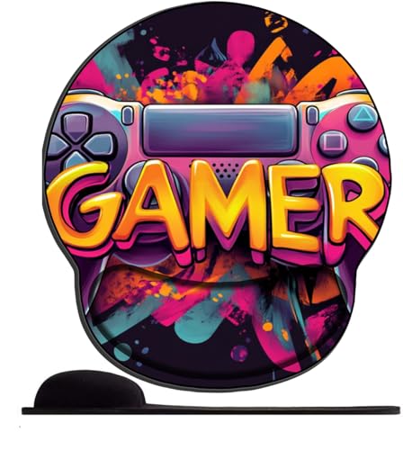 SENDJJ Mauspad mit Gelkissen EIN farbenfroher Gaming-Controller Ergonomisches Wasserdicht Komfort Mausmatte mit Handgelenkpolster Handauflage für Alle Maus Offfice Heim Computer Laptop SENDJJ Mauspad mit Gelkissen EIN farbenfroher Gaming-Controller Ergonomisches Wasserdicht Komfort Mausmatte mit Handgelenkpolster Handauflage für Alle Maus Offfice Heim Computer Laptop von SENDJJ