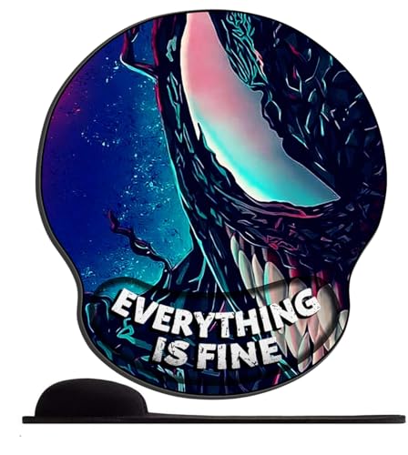 SENDJJ Mauspad mit Gelkissen Film Anime Monster Ergonomisches Wasserdicht Komfort Mausmatte mit Handgelenkpolster Handauflage für Alle Maus Offfice Heim Computer Laptop von SENDJJ