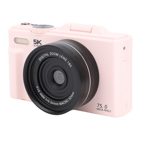 5K Digitalkamera für die Fotografie, 75 MP Vlogging Kamera mit 18x digitalem Zoom, WiFi Instant Sharing, 180 Grad Flip Bildschirm 5K Digitalkamera für die Fotografie, 75 MP Vlogging Kamera mit 18x digitalem Zoom, WiFi Instant Sharing, 180 Grad Flip Bildschirm von SENECESLI