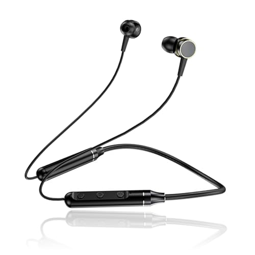 SENECESLI Bluetooth-Kopfhörer, Kabellose 5.1-Sport-Ohrhörer, Stereo-In-Ear-Kopfhörer, Headsets mit Geräuschunterdrückung für das Lauftraining Im Fitnessstudio (Black) von SENECESLI