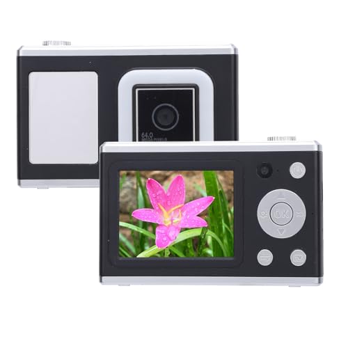 SENECESLI Digitalkamera, 1080P Kinderkamera, 48 MP Point and Shoot Digitalkameras mit 2,4 Zoll IPS Bildschirm, Integriertem LED Fülllicht, 800 mAh Akku, Autofokus, Kompakte Kleine Kamera von SENECESLI