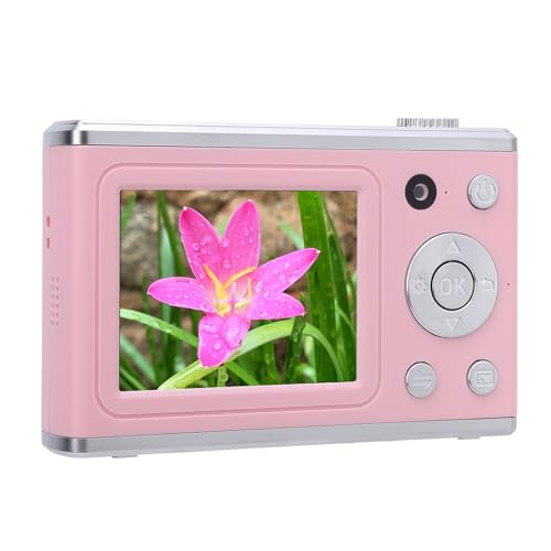 SENECESLI Digitalkamera, 1080P Kinderkamera, 48 MP Point and Shoot Digitalkameras mit 2,4 Zoll IPS Bildschirm, Integriertem LED Fülllicht, 800 mAh Akku, Autofokus, Kompakte Kleine Kamera von SENECESLI
