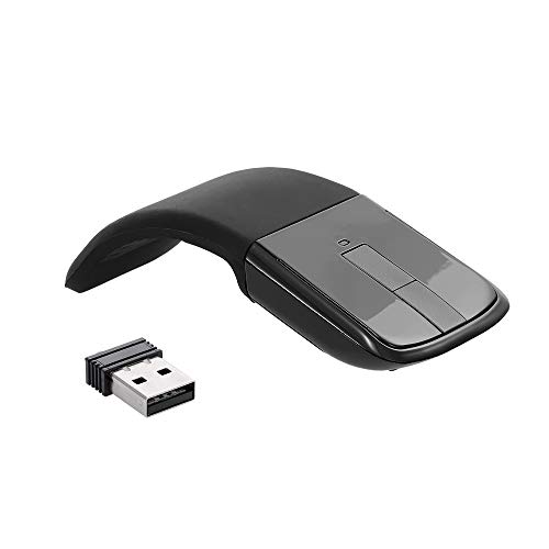 SENECESLI Faltbare Kabellose Arc Maus, Leise Reisemaus, Wiederaufladbar mit Touch Steuerung, Optische USB Computermäuse für PC, Laptop, Plug and Play von SENECESLI