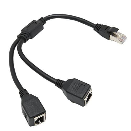 SENECESLI RJ45 Ethernet Adapterkabel Verlängerung, 1 auf 2 Port RJ45 Netzwerk Ethernet Adapter Splitter, RJ45 1 Stecker auf 2 Buchsen, Ethernet Splitter Adapterkabel, Ethernet Buchsenadapter von SENECESLI