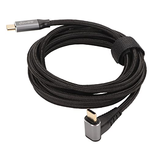 SENECESLI Rechtwinkliges USB C Kabel für Steam Deck, 90 Grad USB C auf USB C Kabel, PD100W Typ C 3.1 Gen2 USB C Schnellladekabel für Steam Deck, Unterstützt 4K 60 Hz, Nylon Geflochten und von SENECESLI