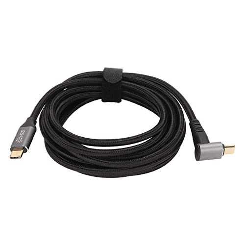 SENECESLI Rechtwinkliges USB C Kabel für Steam Deck, 90 Grad USB C auf USB C Kabel, PD100W Typ C 3.1 Gen2 USB C Schnellladekabel für Steam Deck, Unterstützt 4K 60 Hz, Nylon Geflochten und von SENECESLI