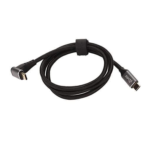 SENECESLI Rechtwinkliges USB C Kabel für Steam Deck, 90 Grad USB C auf USB C Kabel, PD100W Typ C 3.1 Gen2 USB C Schnellladekabel für Steam Deck, Unterstützt 4K 60 Hz, Nylon Geflochten und von SENECESLI