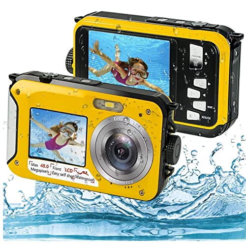 SENECESLI Unterwasserkamera, Wasserdicht, 10FT Full HD, 2,7 K, 48 MP, Digitalkamera mit 16 fachem Digitalzoom, Dual Screen Selfie Unterwasserkamera Zum Schnorcheln, 650 MAh Akku, 2,7 Zoll SENECESLI Unterwasserkamera, Wasserdicht, 10FT Full HD, 2,7 K, 48 MP, Digitalkamera mit 16 fachem Digitalzoom, Dual Screen Selfie Unterwasserkamera Zum Schnorcheln, 650 MAh Akku, 2,7 Zoll von SENECESLI