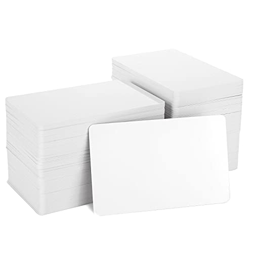 SENENQU 250 Stück weiße PVC-Karten, blanko, bedruckbar, Kunststoff, Visitenkarten, kompatibel mit allen Desktop-Kunststoffkarten-Druckern, 30 mm, 760 Micron, CR80 Kreditkartengröße, 85,5 mm x 54 mm von SENENQU
