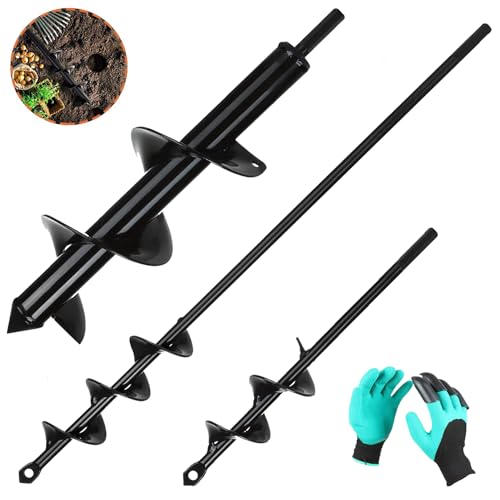 SENENQU 3 Stück Gartenbohrer Erdbohrer für Akkuschrauber 4x42+8x30+4x20cm Garten Erdbohrer für Bohrmaschine und Gartenhandschuhen SENENQU 3 Stück Gartenbohrer Erdbohrer für Akkuschrauber 4x42+8x30+4x20cm Garten Erdbohrer für Bohrmaschine und Gartenhandschuhen von SENENQU