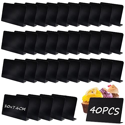 SENENQU 40 Stück Klein Kreidetafel zum Beschriften, L-Form Mini Kreidetafeln Schilder, Kunststoff Buffet Schilder Preisschilder Aufsteller zum Beschriften für Buffet, Bäckerei, Party, Hochzeit SENENQU 40 Stück Klein Kreidetafel zum Beschriften, L-Form Mini Kreidetafeln Schilder, Kunststoff Buffet Schilder Preisschilder Aufsteller zum Beschriften für Buffet, Bäckerei, Party, Hochzeit von SENENQU
