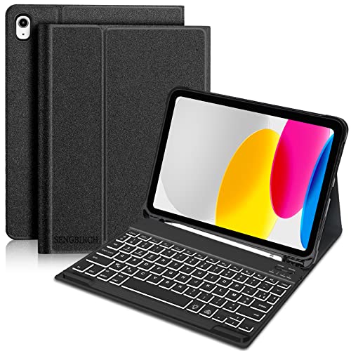 SENGBIRCH Keyboard Case für iPad 10th (schwarz) von SENGBIRCH