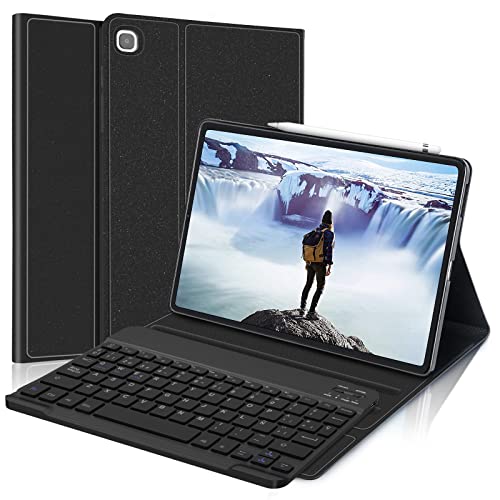 SENGBIRCH Samsung Galaxy Tab S6 Lite Hülle mit Tastatur - Tastatur (Deutsch QWERTZ Layout) mit SchutzHülle für Galaxy Tab S6 Lite (P610/P613/615/619) 10.4 Zoll von SENGBIRCH